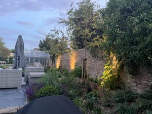 Lighting and planting Farmhouse Garden Cambridgeshire